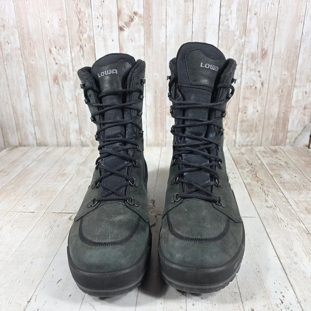 Lowa Flims GTX Mens Black Nubuck Leather Gore-Tex Waterproof Winter Boots 10